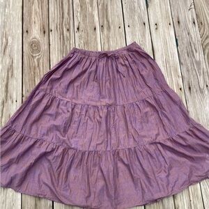 EUC Anthropologie| Velvet by Graham & Spencer Stripes Tiered Midi/Maxi Skirt Med